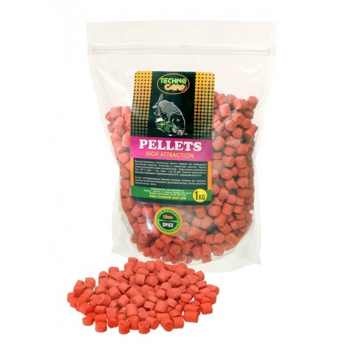 Пелети ТехноКарп Flavored Carp Pellets "Spice" 10mm 1kg, фото 1