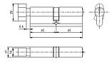 Циліндр замку з воротком 45Т-45 Medos (Польща)., фото 2