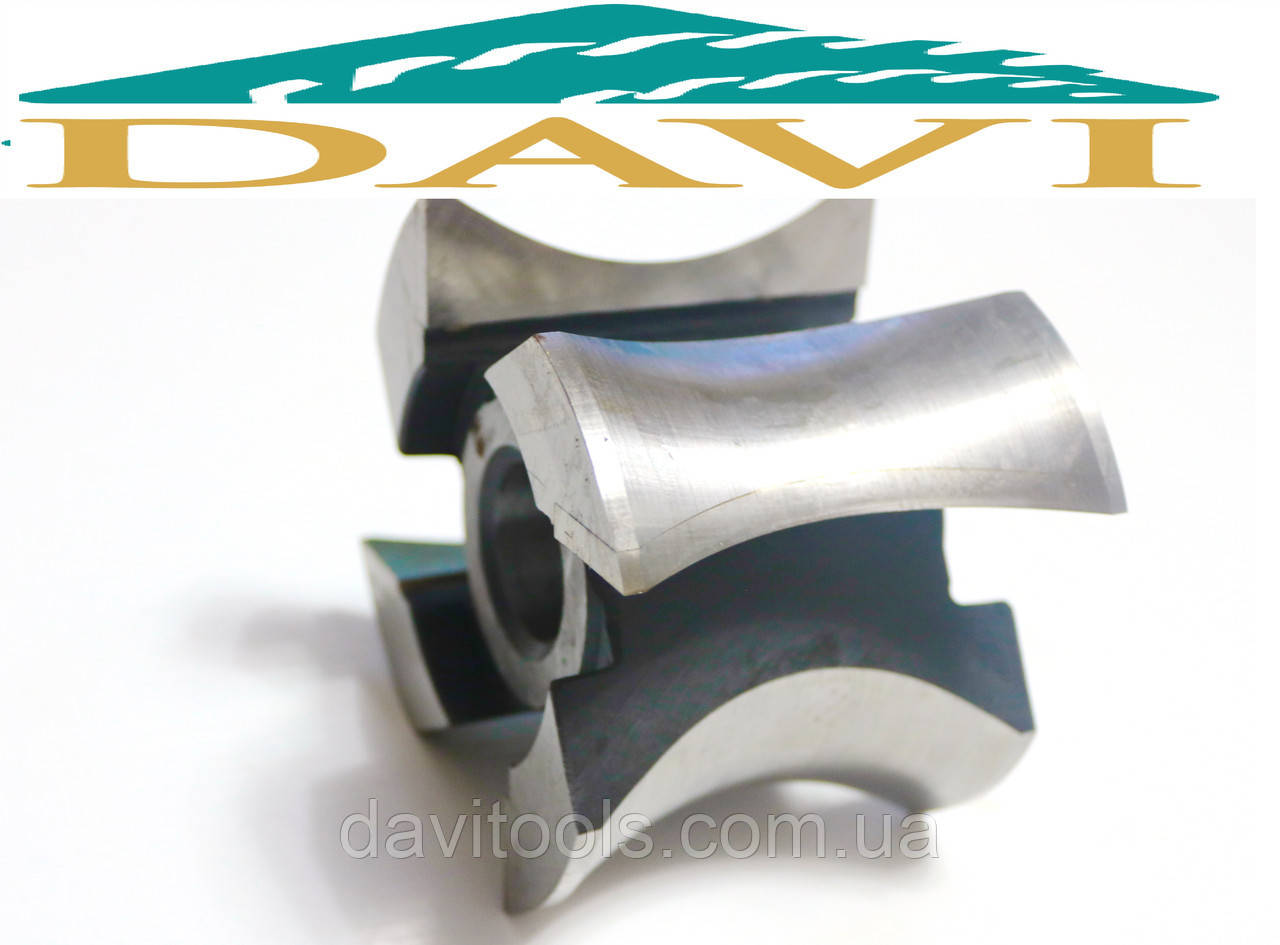 Фреза БЛОК-ХАУС 125х40х70 напайная Р6М5 для обробки радіусу верхній частині обшивальної дошки, фото 1