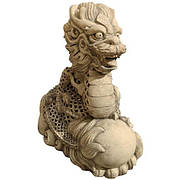 Світильник садовий керамічний, дракон східний