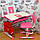Парта трансформер 80*60 см і стілець, що росте, рожевий колір, фото 3