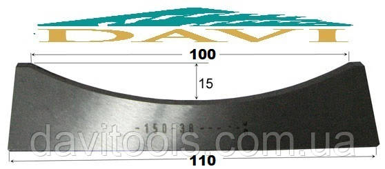 Ніж 110 мм для виготовлення обшивальної дошки блок-хаус сталь Р6М5, фото 1