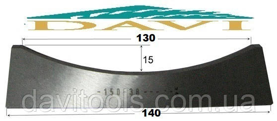 Ніж 140 мм для виготовлення обшивальної дошки блок-хаус сталь Р6М5, фото 1