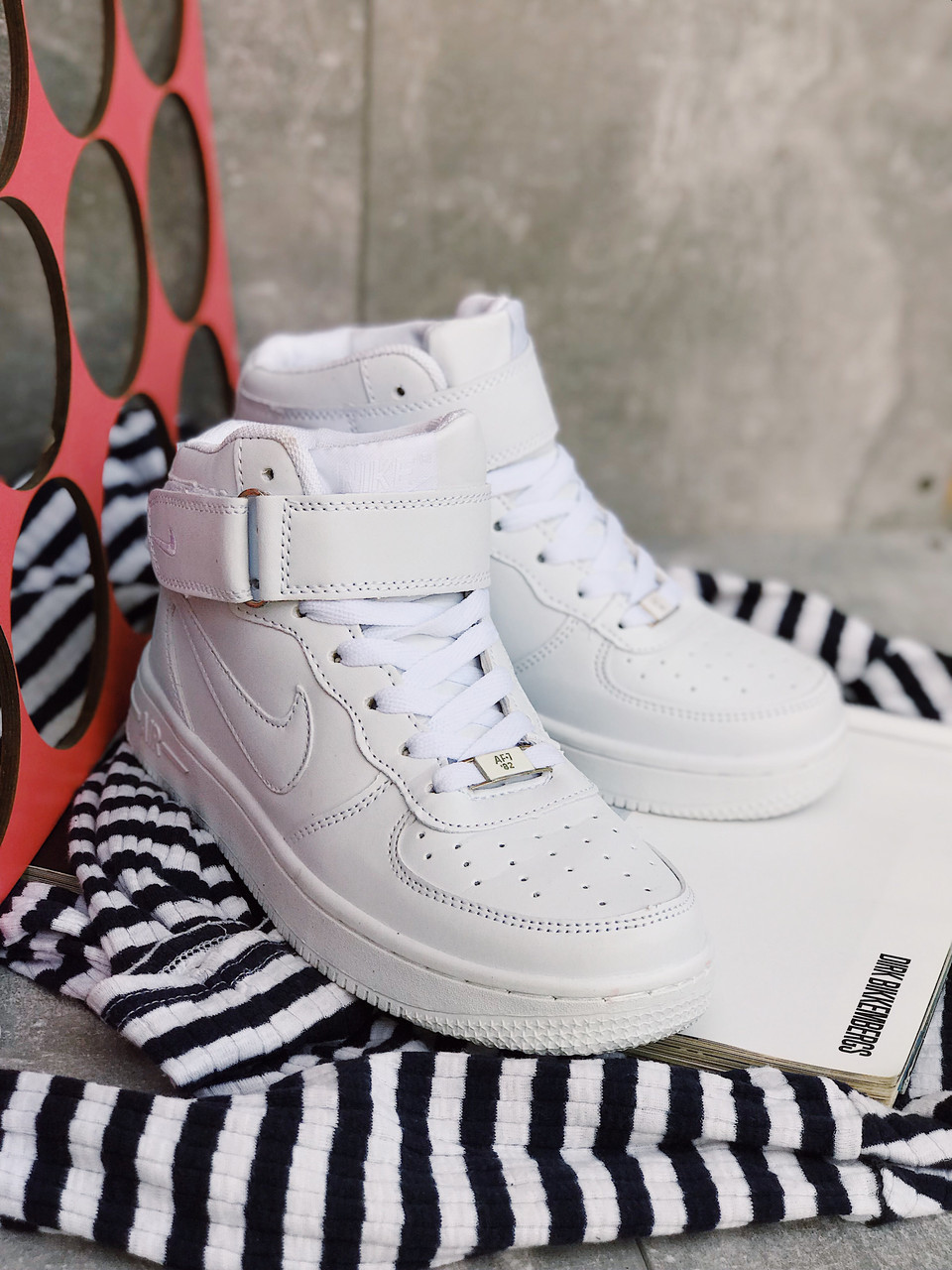 Купить Кроссовки Nike Air Force High White/Найк Аір Форс, цена 1445 грн ...