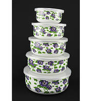 0967 Набір судочків (5 шт.) Емаль гуртом