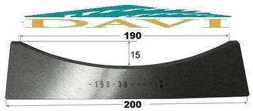 Ніж 200 мм для виготовлення обшивальної дошки блок-хаус сталь Р6М5