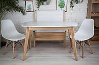 Комплект кухонной мебели Onto Винцензо 120 прямоугольный стол + 2 стула + лавка белая