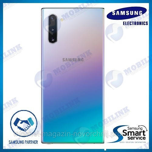 Кришка задня Samsung Note 10+ N975 Сірий Aura Glow GH82-20758C оригінал!