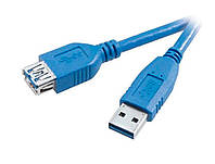 Дата кабель удлинитель USB 2.0 AM/AF 1.5m синий