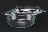 1091 Каструля з кришкою (1,5 л) Скло гуртом, фото 3