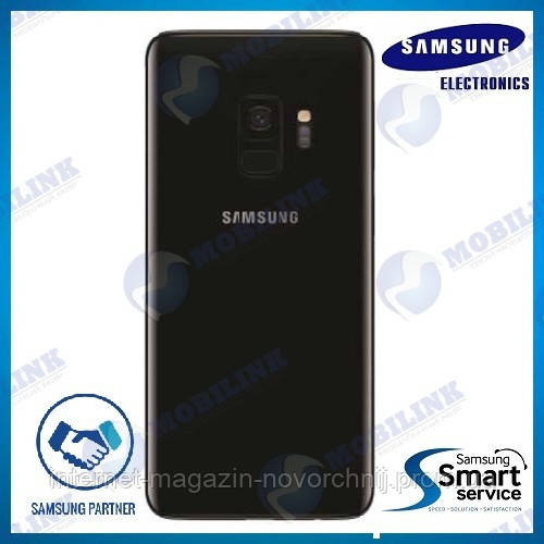 Кришка задня Samsung SM-G965 Galaxy S9 Plus, Black Чорна, GH82-15724A, оригінал!