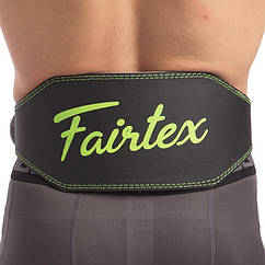 Пояс атлетичний шкіряний Fairtex 165103 розмір S Black-Green