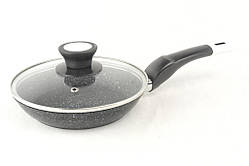 1477 Сковорода 18 см Гранітне покриття з кришкою гуртом