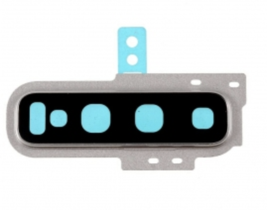 Скло камери Samsung G973 Galaxy S10, з рамкою сріблястого кольору, Prism White, фото 1