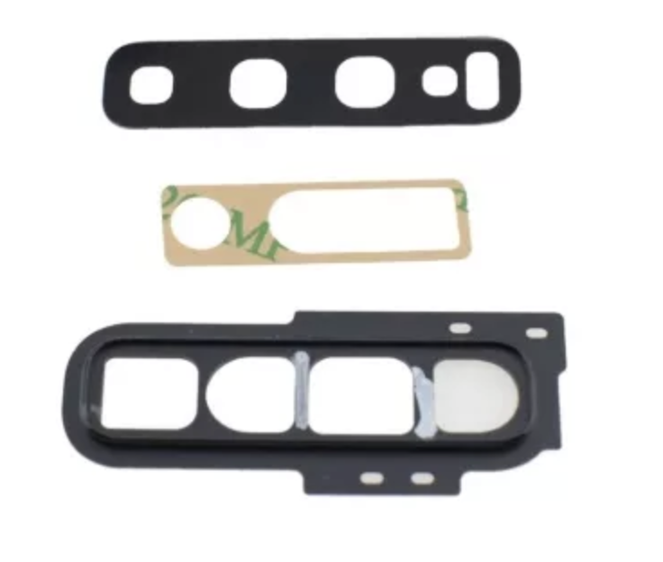 Скло камери Samsung G973 Galaxy S10, з рамкою чорного кольору, Prism Black