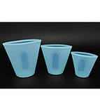 08 SSB Універсальний силіконовий багаторазовий контейнер для зберігання їжі гуртом, фото 2