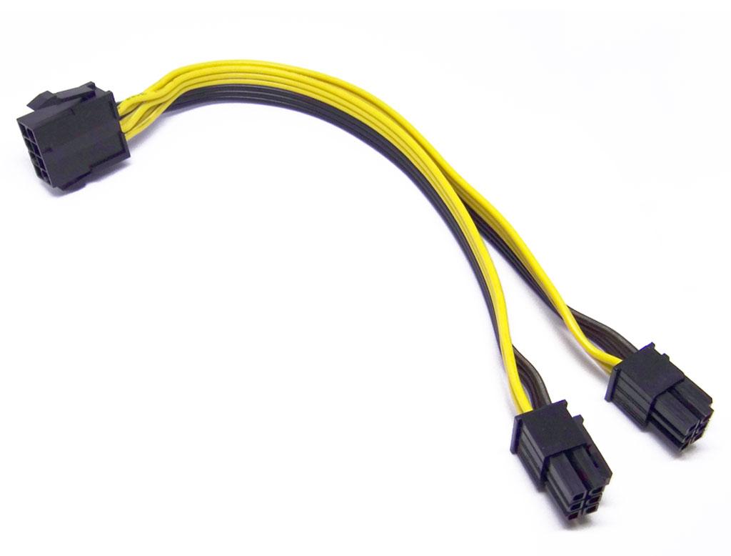 Переходник CPU 8pin PciEx to 2 x 6 pin PciEx