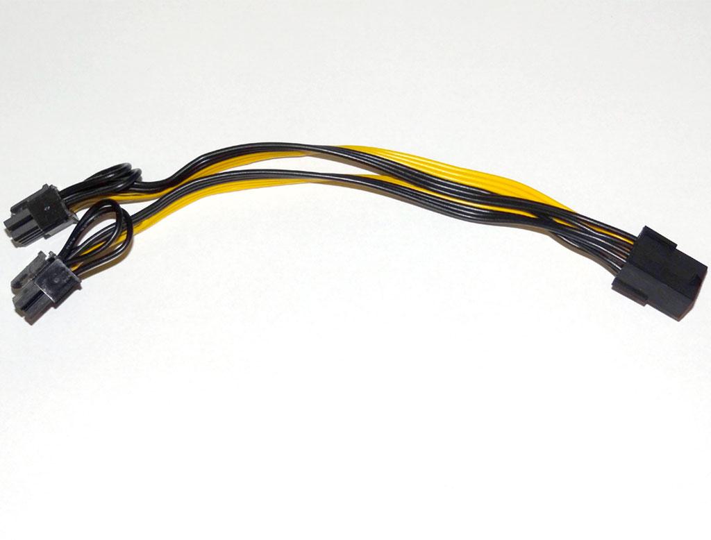 Переходник (сплиттер) 8pin PciEx to 2 x 8pin / 6 pin PciEx, фото 1