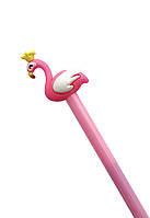 Фламинго ручка с короной«Pink Flamingo»2