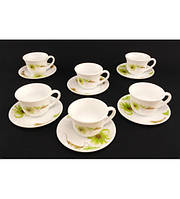 1875 Набір чайний 190 мл круглий з візерунком (12 предметів) гуртом