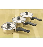 0776 Набір ковшиків 3 шт. із кришками гуртом