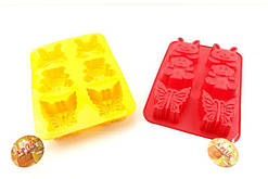 1961 G Форма силіконова 6 комірок заєць,ведь,метелик оптом