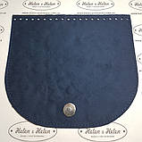 Клапан для сумки "Пташки". Колір "Синій", фото 2