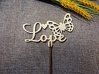 Топпер деревянный "LOVE"