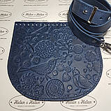 Клапан для сумки "Пташки". Колір "Синій", фото 4