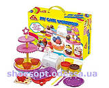 Набір із тістом для ліплення Тістечка 4 кольори, 14 аксесуарів, фото 2