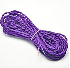 Ретропровід текстильний кручений 2x0.75, фіолетовий, фото 2