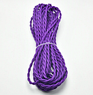 Ретропровід текстильний кручений 2x0.75, фіолетовий, фото 4