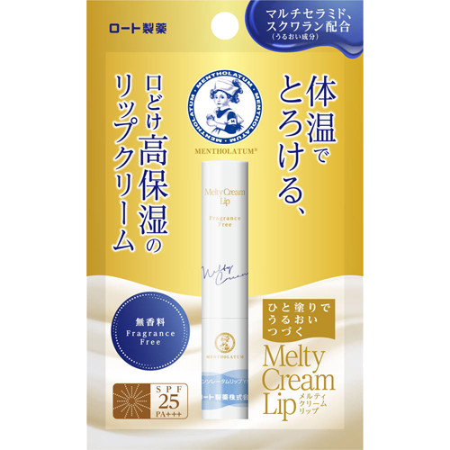 ROHTO Mentholatum Melty Cream Танучий крем із керамідами для губ, без запаху, 2,4 г