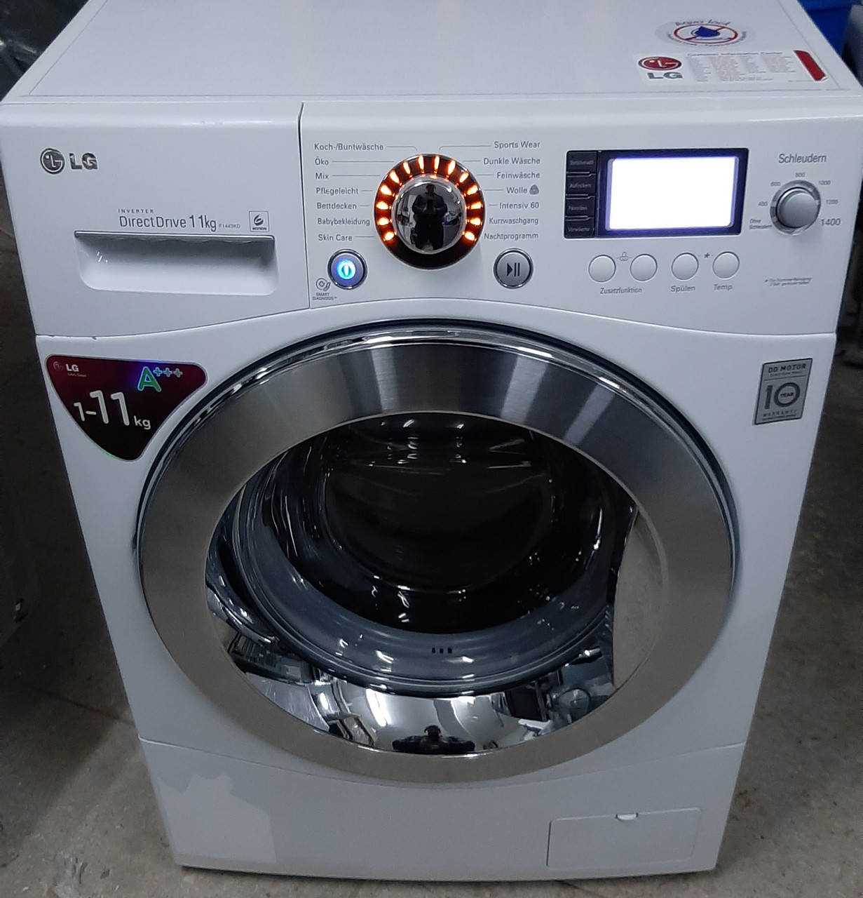 Пральна машина на 11 кг з парою LG F1443KDS прямий привід А+++, фото 1