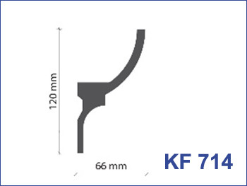 Карниз для прихованого освітлення KF 714 (2.0 м), Tesori (Тесорі)