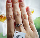 Каблучка срібна з золотом Нескінченність, фото 4