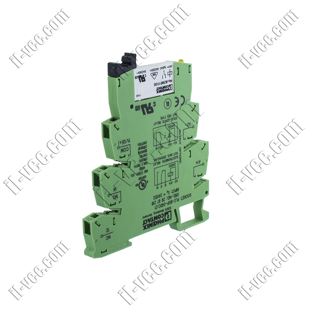 Модуль реле Phoenix Contact REL-MR-24DC/21+PLC-BSC-24DC/21, 24VDC 8A/250VAC 2A/24VDC