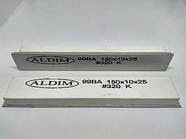Брусок на бланку ALDIM 150х25х10. 320 гритів 25а — білий електрокорунд