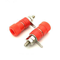 Роз'єм, гніздо під банан "мама" JS-910B (Червоний)