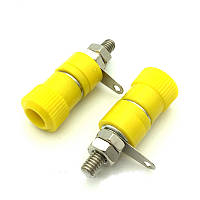 Роз'єм гніздо під банан "мама" JS-910B (Жовтий)