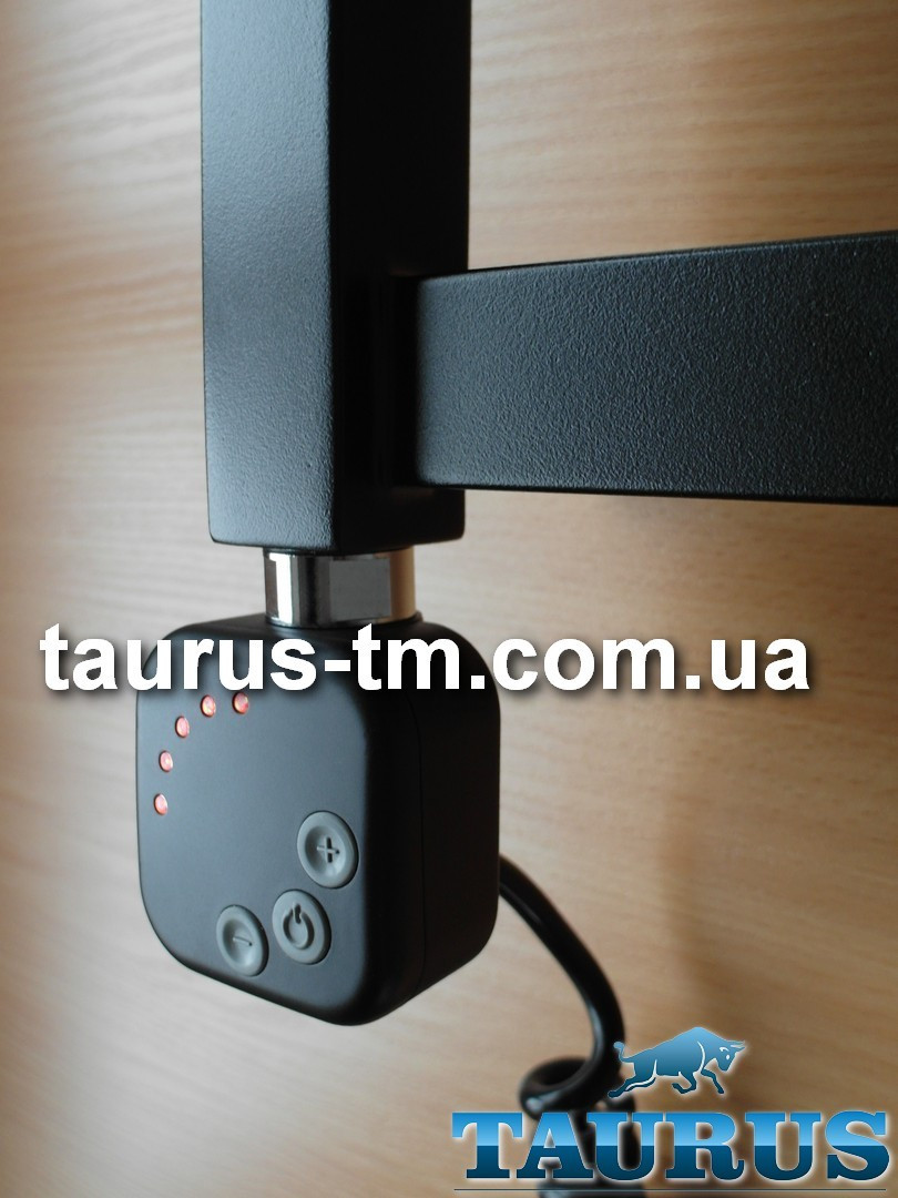 Чёрный ТЭН HeatQ MS black квадратный: регулятор 30-60C + таймер 2 ч. (2 режима) +маскировка провода +LED - фото 7 - id-p1115562122