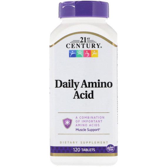 Амінокислоти 21st Century Daily Amino Acid Maximum Strength 120 tabs