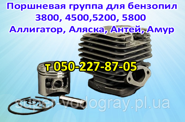 Поршнева для бензопили Антей, Амур 4500, 5200, фото 1