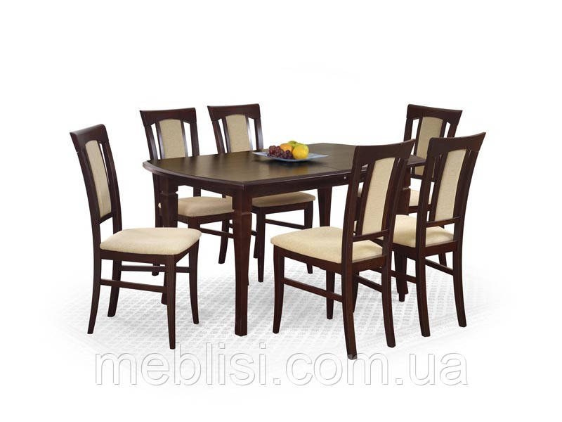 Стіл розкладний FRYDERYK 160(240)х90 темний горіх (Halmar)