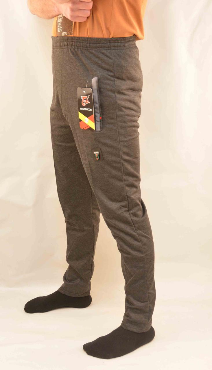 Штани чоловічі спортивні звужені зі змійками на кишенях Штани трикотажні спортивні XL чорний