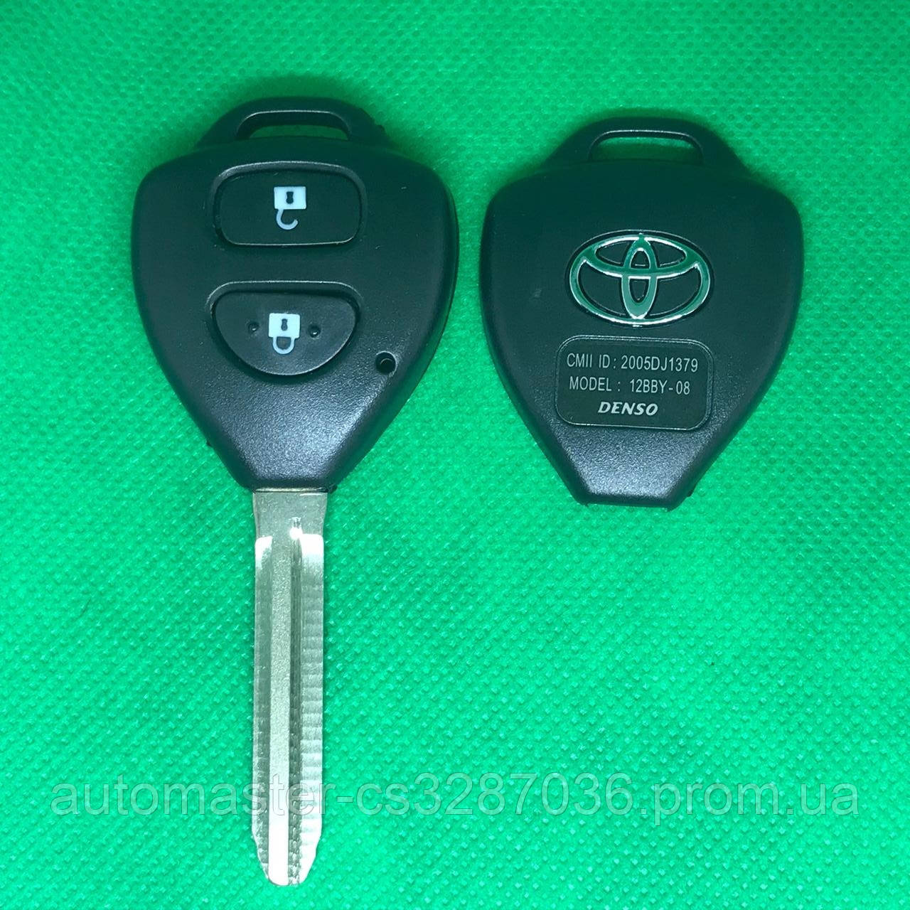 Автоключ для Toyota (Тойота) Camry, Corolla 2 - кнопки, лезо TOY 43, 433 Mhz , 4D67 chip, HYQ12BBY
