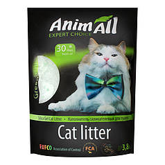 Наповнювач туалетів для кішок AnimAll Green Hill силікагель Зелений пагорб 3.8 л