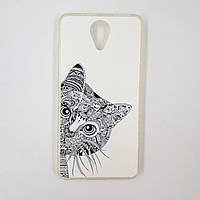 Чохол-бампер TPU силікон для Prestigio PSP3512 Muze B3 DUO Кіт чорний