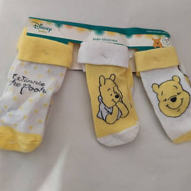 Дитячі шкарпетки жовті Winni Pooh Disney baby р. 15-18