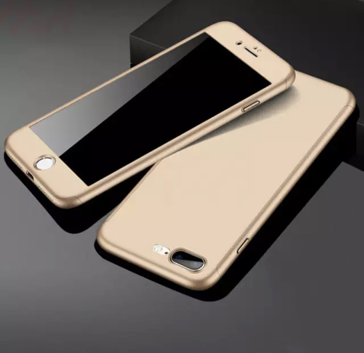 Чохол 360° градусів для Iphone 6/6S протиударний + скло, gold